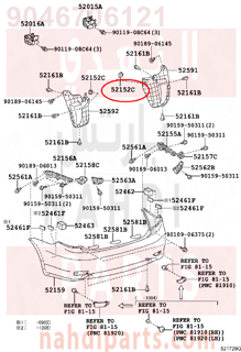 9046706121,CLIP, REAR BUMPER SIDE,كلبس 