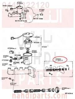 0449322120,CYLINDER KIT, BRAKE MASTER,اصلاح علبة فرامل فوق 