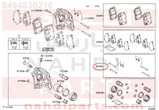 0494830210,FITTING KIT, DISC BRAKE, REAR,سست الفرامل 