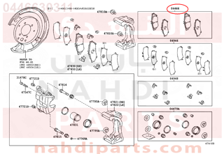 0446630311,PAD KIT, DISC BRAKE, REAR,قماش فرامل خلفى  