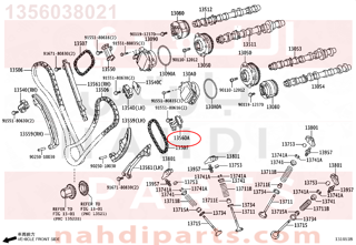 1356038021,TENSIONER ASSY, CHAIN, NO.3,شداد  