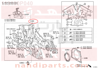 113100P040,COVER SUB-ASSY, TIMING CHAIN OR BELT,غطاء صدر مكينة 