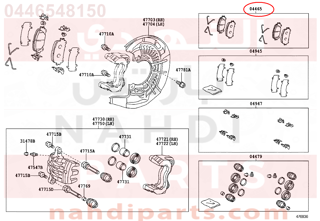 0446548150,BRAKE PADS,قماش فرامل أمامي