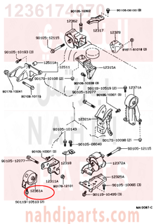 1236174070,INSULATOR, ENGINE MOUNTING, FRONT(FOR TRANSVERSE ENGINE),كرسي مكينة أمامي عند اللديتر