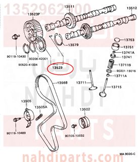 1352962900,GEAR, CAMSHAFT SUB, NO.3,ترس 