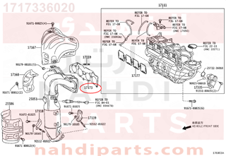 1717336020,GASKET, EXHAUST MANIFOLD TO HEAD,وجه  