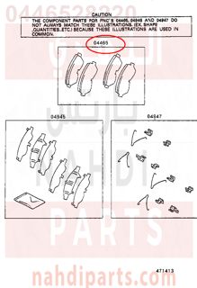 0446528220,PAD KIT, DISC BRAKE, FRONT,قماش فرامل أمامي