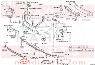 5312648080,MOULDING, RADIATOR GRILLE, CENTER LH,نيكل شبك 