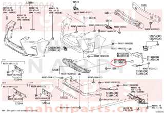 5312448040,MOULDING, RADIATOR GRILLE, LOWER LH,نيكل شبكل 