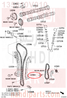 135610V010,DAMPER, CHAIN VIBRATION, NO.1,صمام منظم 