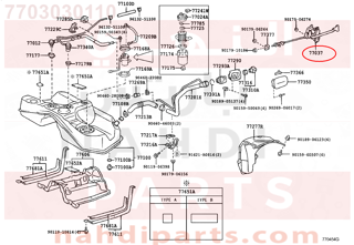 7703030110,LOCK SUB-ASSY, FUEL FILLER OPENING LID,قفل غطاء فتحة حشو الوقود