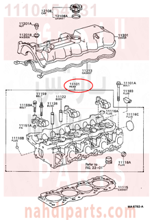 1110154131,HEAD SUB-ASSY, CYLINDER,راس مكينة 