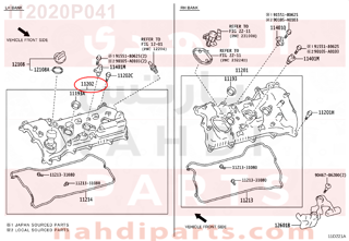 112020P041,COVER SUB-ASSY, CYLINDER HEAD, LH,غطاء راس السلندر 