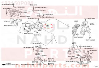 123150P080,BRACKET, ENGINE MOUNTING, FRONT NO.1 LH,كرسي  المحرك 