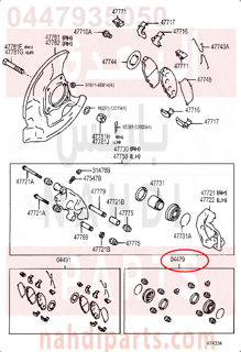 0447935050,CYLINDER KIT, DISC BRAKE, FRONT,اصلاح بستم فرامل 