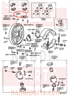 0449426070,SHOE KIT, FRONT BRAKE,قماشات فرامل خلفى  