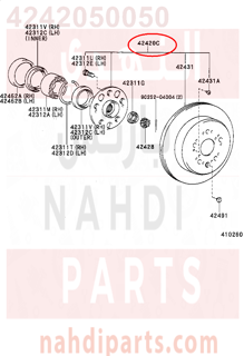 4242050050,SHAFT & DISC ASSY, REAR AXLE,عمود 