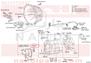 90311T0057,SEAL, OIL(FOR TRANSMISSION FRONT BEARING RETAINER),صوفة 