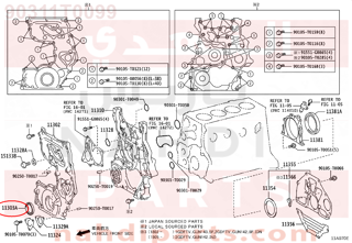 90311T0099,SEAL, OIL(FOR CRANKSHAFT FRONT),صوفة 