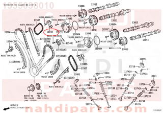 1355038010,TENSIONER ASSY, CHAIN, NO.2,شداد  