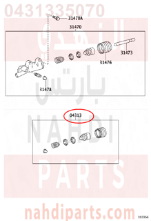 0431335070,CYLINDER KIT, CLUTCH RELEASE, اصلاح علبة كلتش 