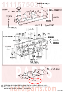 1111575030,GASKET, CYLINDER HEAD,وجه راس مكينة 