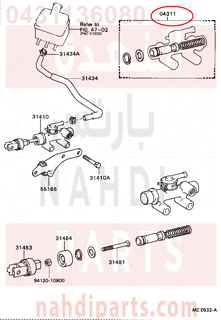 0431136080,CYLINDER KIT, CLUTCH MASTER, اصلاح علبة كلتش 