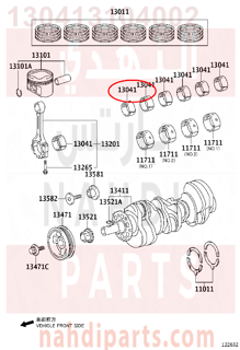 130413104002,BEARING, CONNECTING ROD,سبيكة ذراع بستم 