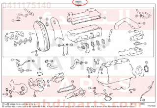 0411175140,GASKET KIT, ENGINE OVERHAUL,طقم وجيه 