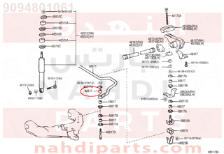 9094801061,CUSHION, FRONT STABILIZER,جلدة  مصد 