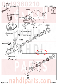 0449360210,CYLINDER KIT, BRAKE MASTER,اصلاح علبة فرامل فوق 