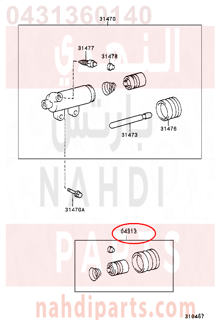 0431360140,CYLINDER KIT, CLUTCH RELEASE, اصلاح علبة كلتش 