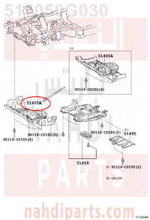 514050G030,COVER SUB-ASSY, ENGINE UNDER, NO.1,غطاء 