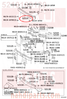 5210160120,BAR, FRONT BUMPER,جلدة 