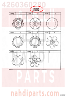 4260360280,ORNAMENT SUB-ASSY, WHEEL HUB(FOR REAR),طاسة كفر 