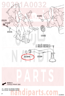 90301A0032,RING, O(FOR OIL STRAINER),جلدة    حلقة (من اجل  وقود مصفاة)