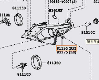 mz8113006840,شمعة نور أمامي يمين UNIT ASSY, HEADLAMP,-MZ8113006840