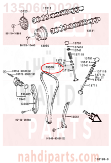 135060D020,CHAIN SUB-ASSY,جنزير مكينه كبير