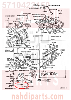 5710422150,MEMBER SUB-ASSY, FRONT CROSS,قاعدة شاصي 