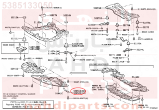5385133050,PAD, FRONT WHEEL OPENING EXTENSION, RH,بلاستيك تثبيت 