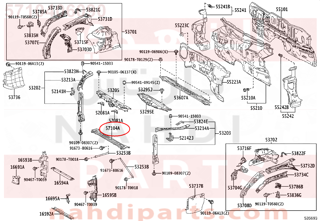 5710406090,MEMBER SUB-ASSY, FRONT CROSS,قاعدة شاصي 