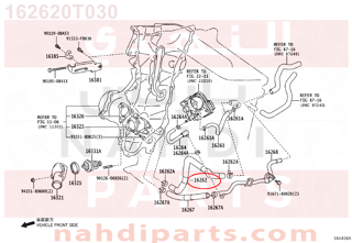 162620T030,HOSE, WATER INLET,خرطوم