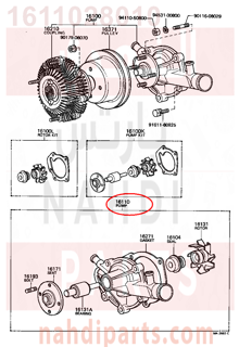 1611028010,PUMP ASSY, WATER, W/O COUPLING,طرمبة ماء 