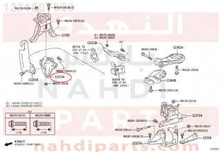 123150T060,BRACKET, ENGINE MOUNTING, RH(FOR TRANSVERSE ENGINE),كرسي  المحرك 