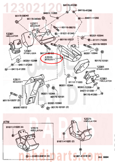 1230212013,BRACKET, ENGINE MOUNTING, FRONT NO.1 LH,كرسي  المحرك 