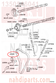 1350546041,IDLER SUB-ASSY, TIMING BELT, NO.1,جنزير 