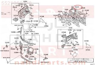 5521060270,INSULATOR ASSY, DASH PANEL,عازل ديكور 