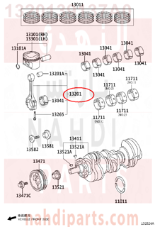 1320139137A0,ROD SUB-ASSY, CONNECTING,ذراع بستم المكينة