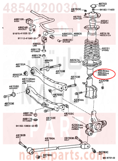 4854020030,ABSORBER ASSY, SHOCK, REAR LH,مساعد خلفى يسار  