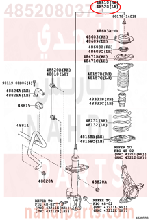 4852080372,FRONT LEFT SHOCK ABSORBER ,مساعد أمامي يسار
